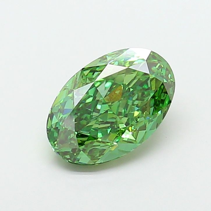 Loose Diamond - OVAL 5.08ct Fancy Vivid Green VS2: Loose Diamond - OVAL 5.08ct Fancy Vivid Green VS2 Source: This is a real non-mined Diamond that has been grown in a lab Shape: OVAL Carats: 5.08 Color: Fancy Vivid Green Certification: IGI The Diamond