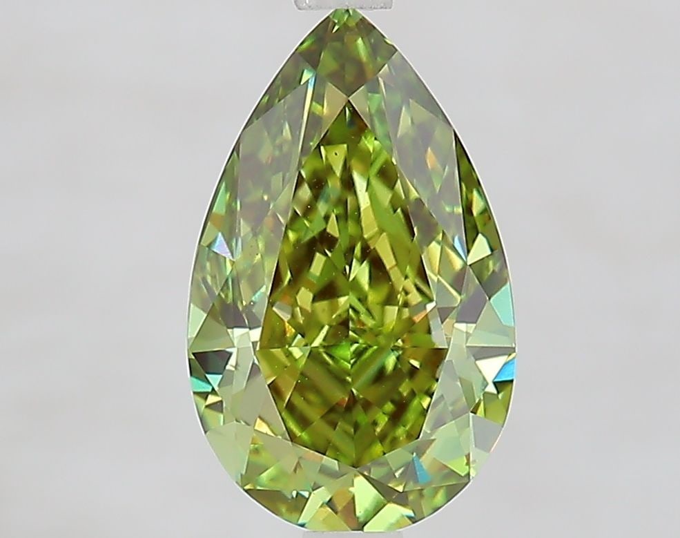 Loose Diamond - PEAR 2.49ct Fancy Vivid Green VS1: Loose Diamond - PEAR 2.49ct Fancy Vivid Green VS1 Source: This is a real non-mined Diamond that has been grown in a lab Shape: PEAR Carats: 2.49 Color: Fancy Vivid Green Certification: IGI Video: