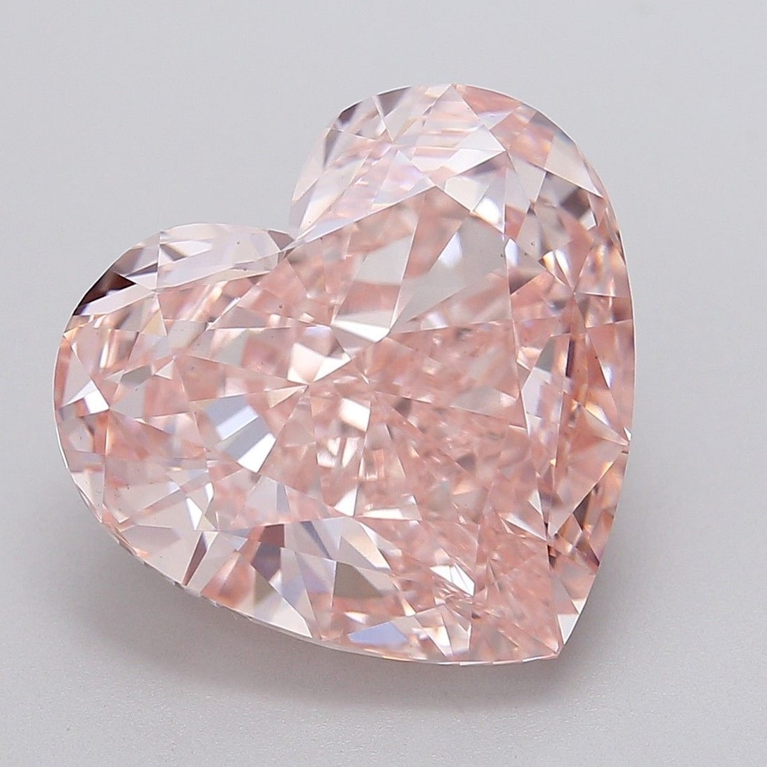 Loose Diamond - HEART 14.44ct Fancy Vivid Pink VS1: Loose Diamond - HEART 14.44ct Fancy Vivid Pink VS1 Source: This is a real non-mined Diamond that has been grown in a lab Shape: HEART Carats: 14.44 Color: Fancy Vivid Pink Certification: IGI The Diamo