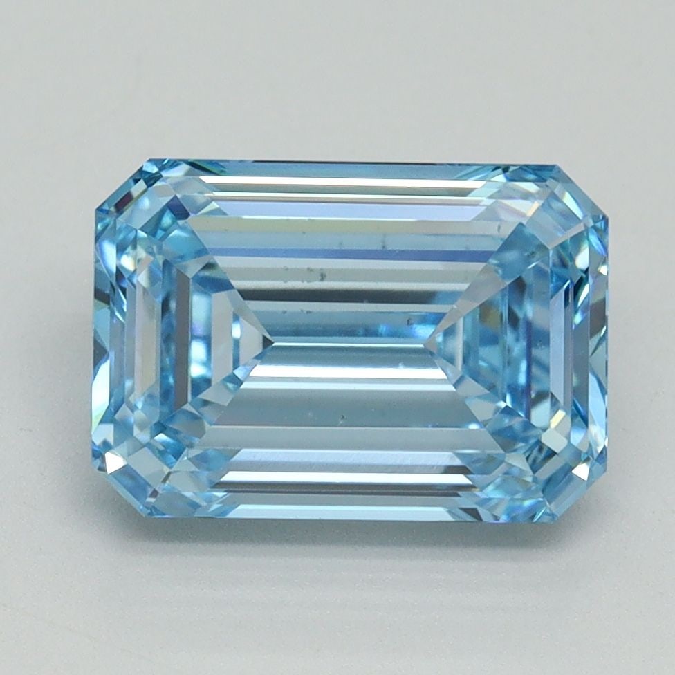 Loose Diamond - EMERALD 3.11ct Fancy Intense Blue VS2: Loose Diamond - EMERALD 3.11ct Fancy Intense Blue VS2 Source: This is a real non-mined Diamond that has been grown in a lab Shape: EMERALD Carats: 3.11 Color: Fancy Intense Blue Certification: IGI Vid