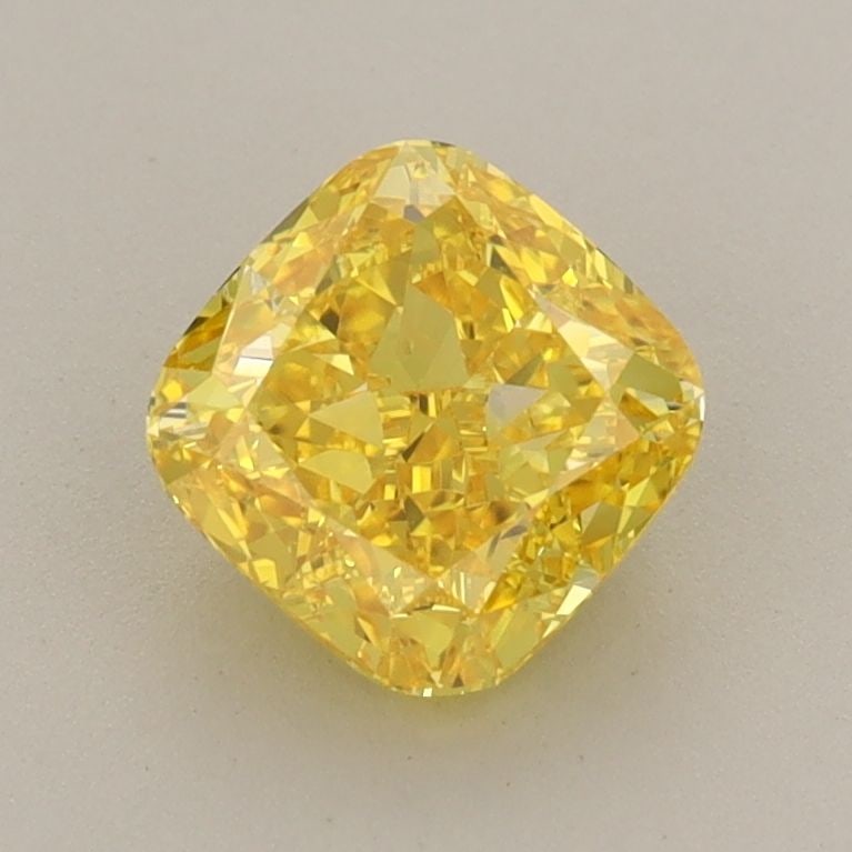 Loose Diamond - CUSHION MODIFIED 1.27ct Fancy Vivid Yellow VVS2: Loose Diamond - CUSHION MODIFIED 1.27ct Fancy Vivid Yellow VVS2 Source: This is a real non-mined Diamond that has been grown in a lab Shape: CUSHION MODIFIED Carats: 1.27 Color: Fancy Vivid Yellow Cer