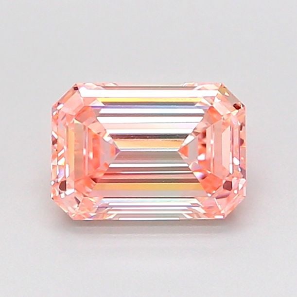 Loose Diamond - EMERALD 0.96ct Fancy Vivid Pink VS1: Loose Diamond - EMERALD 0.96ct Fancy Vivid Pink VS1 Source: This is a real non-mined Diamond that has been grown in a lab Shape: EMERALD Carats: 0.96 Color: Fancy Vivid Pink Certification: NONE Video: