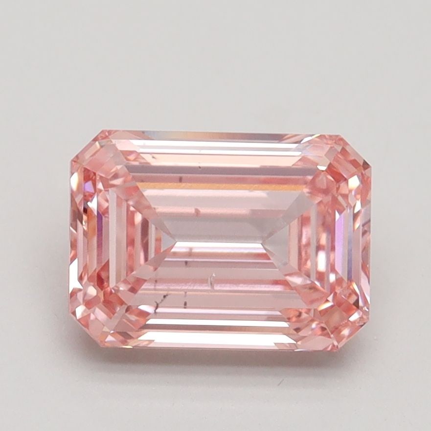 Loose Diamond - EMERALD 1.92ct Fancy Intense Pink SI1: Loose Diamond - EMERALD 1.92ct Fancy Intense Pink SI1 Source: This is a real non-mined Diamond that has been grown in a lab Shape: EMERALD Carats: 1.92 Color: Fancy Intense Pink Certification: IGI Vid