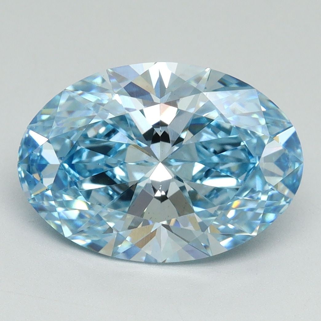 Loose Diamond - OVAL 3.55ct Fancy Vivid Blue VS1: Loose Diamond - OVAL 3.55ct Fancy Vivid Blue VS1 Source: This is a real non-mined Diamond that has been grown in a lab Shape: OVAL Carats: 3.55 Color: Fancy Vivid Blue Certification: IGI Video: