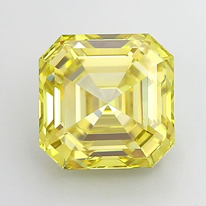 Loose Diamond - ASSCHER 3.06ct Fancy Intense Yellow VS1: Loose Diamond - ASSCHER 3.06ct Fancy Intense Yellow VS1 Source: This is a real non-mined Diamond that has been grown in a lab Shape: ASSCHER Carats: 3.06 Color: Fancy Intense Yellow Certification: IGI