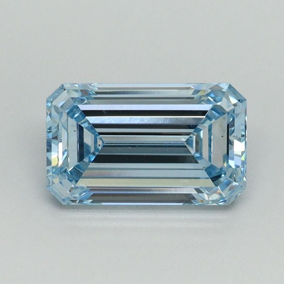 Loose Diamond - EMERALD 1.53ct Fancy Intense Blue VS1: Loose Diamond - EMERALD 1.53ct Fancy Intense Blue VS1 Source: This is a real non-mined Diamond that has been grown in a lab Shape: EMERALD Carats: 1.53 Color: Fancy Intense Blue Certification: IGI Vid