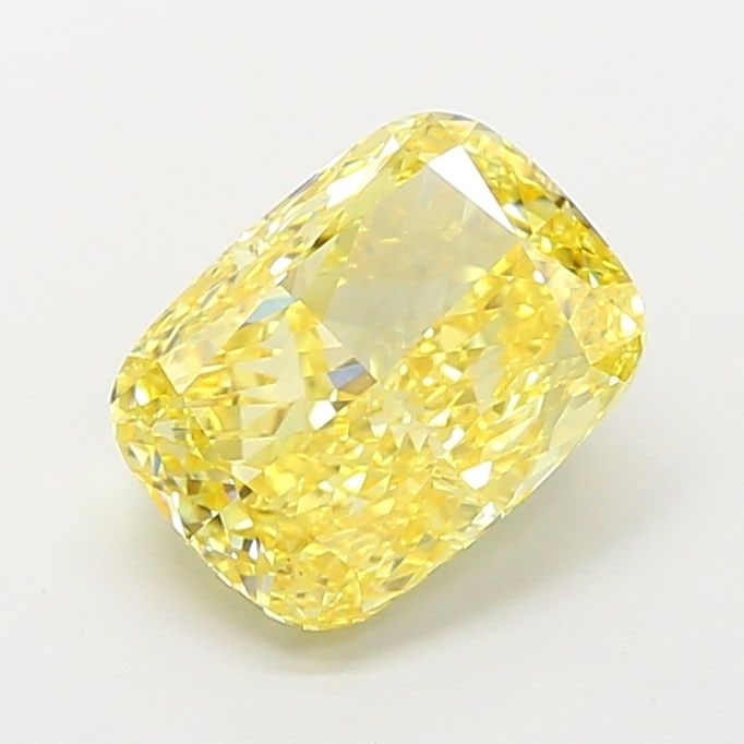 Loose Diamond - CUSHION MODIFIED 3.04ct Fancy Vivid Yellow VS1: Loose Diamond - CUSHION MODIFIED 3.04ct Fancy Vivid Yellow VS1 Source: This is a real non-mined Diamond that has been grown in a lab Shape: CUSHION MODIFIED Carats: 3.04 Color: Fancy Vivid Yellow Cert