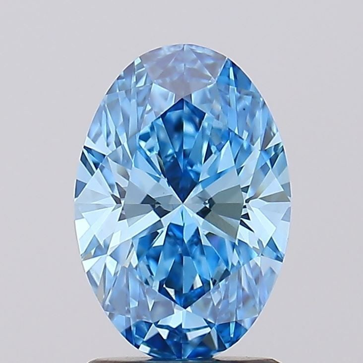Loose Diamond - OVAL 1.58ct Fancy Vivid Blue VS1: Loose Diamond - OVAL 1.58ct Fancy Vivid Blue VS1 Source: This is a real non-mined Diamond that has been grown in a lab Shape: OVAL Carats: 1.58 Color: Fancy Vivid Blue Certification: IGI Video: