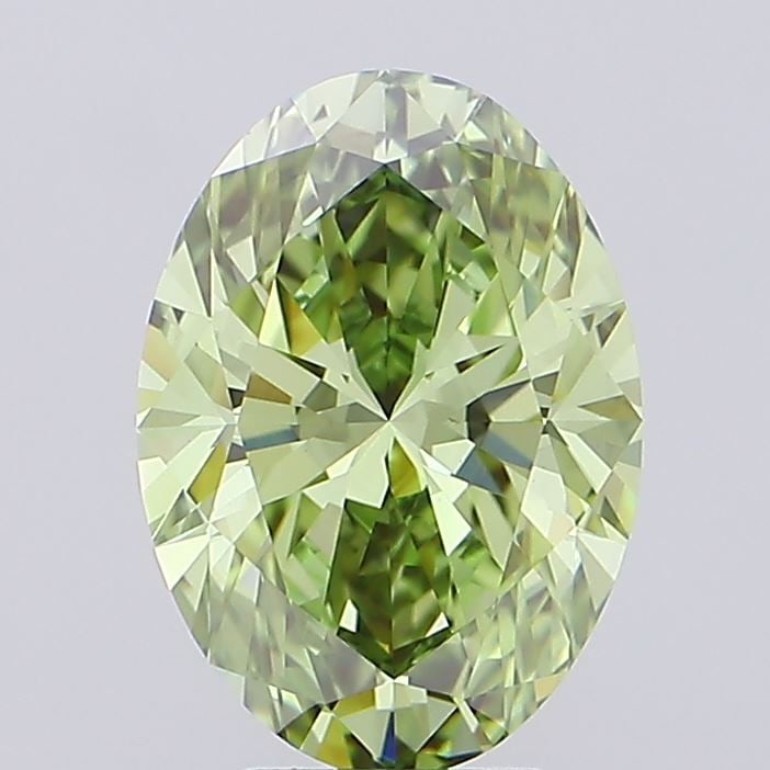 Loose Diamond - OVAL 4.32ct Fancy Vivid Green VVS2: Loose Diamond - OVAL 4.32ct Fancy Vivid Green VVS2 Source: This is a real non-mined Diamond that has been grown in a lab Shape: OVAL Carats: 4.32 Color: Fancy Vivid Green Certification: IGI Video: