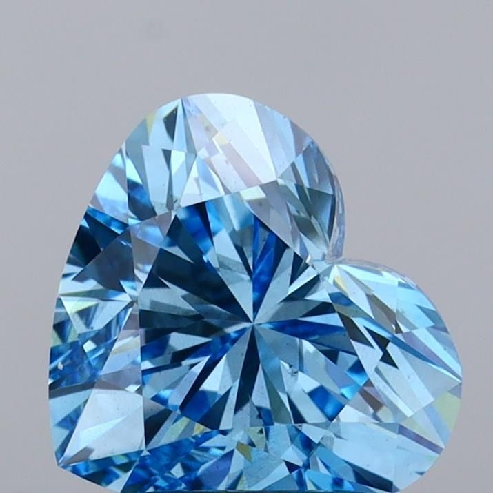 Loose Diamond - HEART 2.02ct Fancy Vivid Blue VS2: Loose Diamond - HEART 2.02ct Fancy Vivid Blue VS2 Source: This is a real non-mined Diamond that has been grown in a lab Shape: HEART Carats: 2.02 Color: Fancy Vivid Blue Certification: IGI Video: