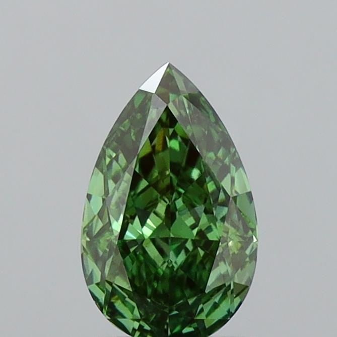Loose Diamond - PEAR 1.09ct Fancy Vivid Green VVS2: Loose Diamond - PEAR 1.09ct Fancy Vivid Green VVS2 Source: This is a real non-mined Diamond that has been grown in a lab Shape: PEAR Carats: 1.09 Color: Fancy Vivid Green Certification: IGI Video: