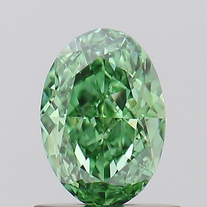 Loose Diamond - OVAL 0.76ct Fancy Vivid Green VVS2: Loose Diamond - OVAL 0.76ct Fancy Vivid Green VVS2 Source: This is a real non-mined Diamond that has been grown in a lab Shape: OVAL Carats: 0.76 Color: Fancy Vivid Green Certification: IGI Video: