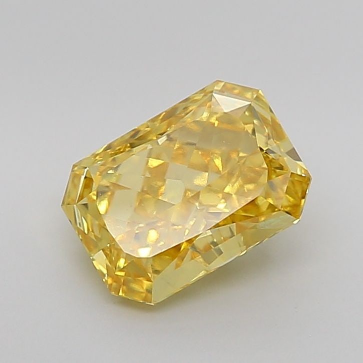 Loose Diamond - RADIANT 2.18ct Fancy Vivid Yellow VS1: Loose Diamond - RADIANT 2.18ct Fancy Vivid Yellow VS1 Source: This is a real non-mined Diamond that has been grown in a lab Shape: RADIANT Carats: 2.18 Color: Fancy Vivid Yellow Certification: IGI Vid