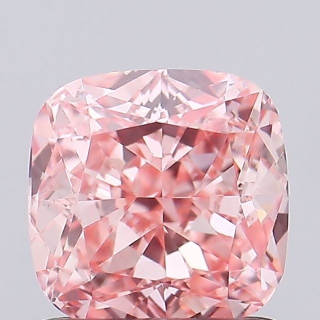 Loose Diamond - CUSHION MODIFIED 1.03ct Fancy Vivid Pink VS1: Loose Diamond - CUSHION MODIFIED 1.03ct Fancy Vivid Pink VS1 Source: This is a real non-mined Diamond that has been grown in a lab Shape: CUSHION MODIFIED Carats: 1.03 Color: Fancy Vivid Pink Certific