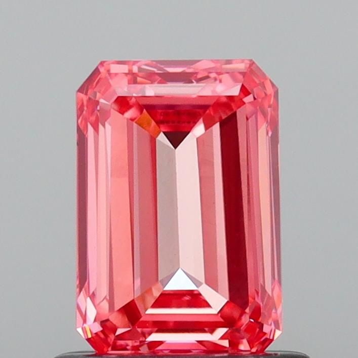 Loose Diamond - EMERALD 1.01ct Fancy Vivid Pink VVS2: Loose Diamond - EMERALD 1.01ct Fancy Vivid Pink VVS2 Source: This is a real non-mined Diamond that has been grown in a lab Shape: EMERALD Carats: 1.01 Color: Fancy Vivid Pink Certification: IGI Video: