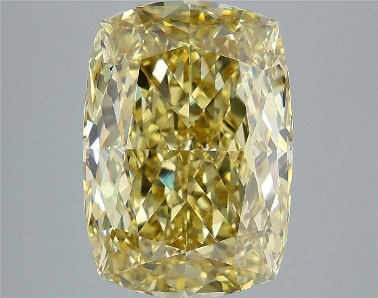 Loose Diamond - CUSHION MODIFIED 8.08ct Fancy Intense Yellow VS1: Loose Diamond - CUSHION MODIFIED 8.08ct Fancy Intense Yellow VS1 Source: This is a real non-mined Diamond that has been grown in a lab Shape: CUSHION MODIFIED Carats: 8.08 Color: Fancy Intense Yellow 