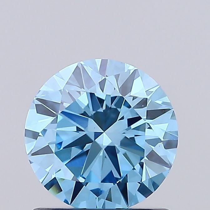 Loose Diamond - ROUND 1.01ct Fancy Vivid Blue VS1: Loose Diamond - ROUND 1.01ct Fancy Vivid Blue VS1 Source: This is a real non-mined Diamond that has been grown in a lab Shape: ROUND Carats: 1.01 Color: Fancy Vivid Blue Certification: IGI Video: