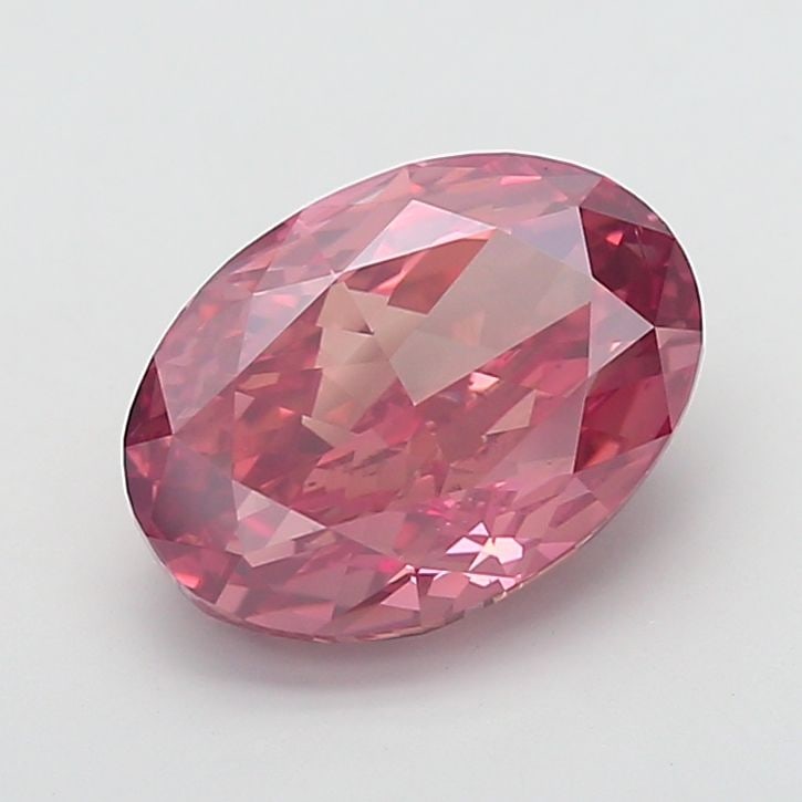 Loose Diamond - OVAL 9.5ct Fancy Vivid Brownish Pink VS2: Loose Diamond - OVAL 9.5ct Fancy Vivid Brownish Pink VS2 Source: This is a real non-mined Diamond that has been grown in a lab Shape: OVAL Carats: 9.5 Color: Fancy Vivid Brownish Pink Certification: I
