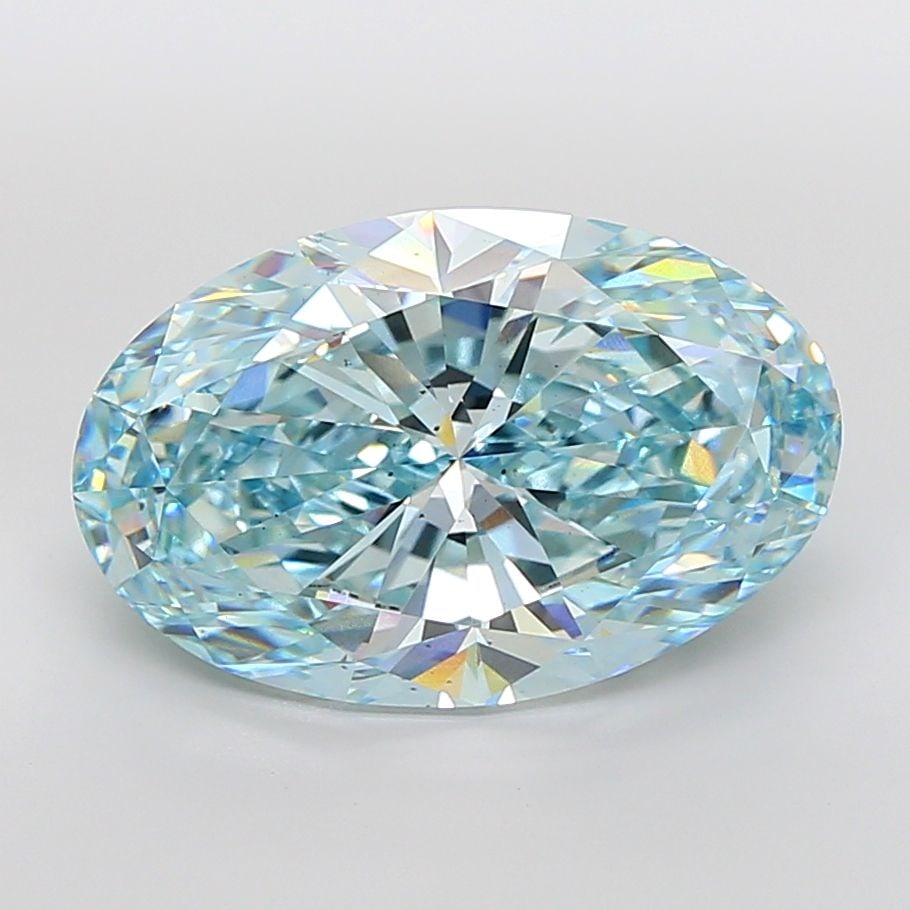 Loose Diamond - OVAL 20.01ct Fancy Vivid Blue VS2: Loose Diamond - OVAL 20.01ct Fancy Vivid Blue VS2 Source: This is a real non-mined Diamond that has been grown in a lab Shape: OVAL Carats: 20.01 Color: Fancy Vivid Blue Certification: IGI Video: