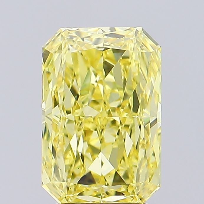 Loose Diamond - RADIANT 2.58ct Fancy Vivid Yellow VS1: Loose Diamond - RADIANT 2.58ct Fancy Vivid Yellow VS1 Source: This is a real non-mined Diamond that has been grown in a lab Shape: RADIANT Carats: 2.58 Color: Fancy Vivid Yellow Certification: IGI Vid