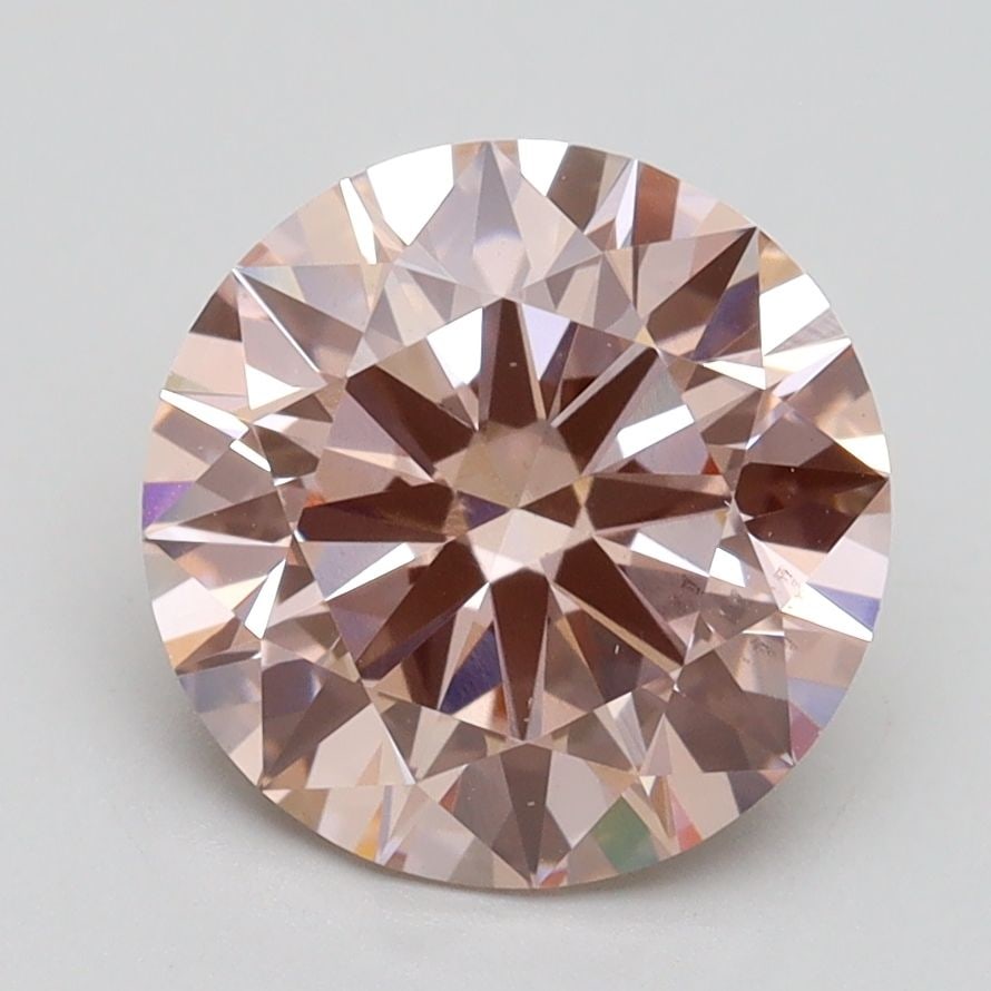 Ideal Loose Diamond - ROUND 2.62ct Fancy Light Pink VS2: Ideal Loose Diamond - ROUND 2.62ct Fancy Light Pink VS2 Source: This is a real non-mined Diamond that has been grown in a lab Shape: ROUND Carats: 2.62 Color: Fancy Light Pink Certification: IGI Video