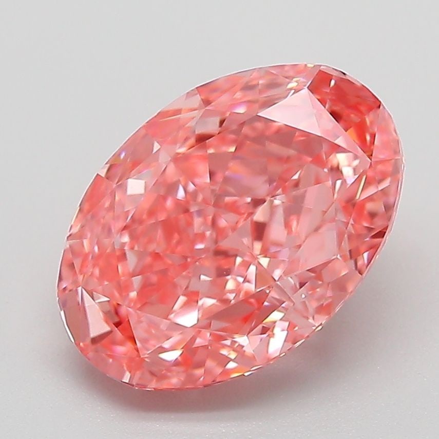 Loose Diamond - OVAL 3.1ct Fancy Vivid Pink VVS2: Loose Diamond - OVAL 3.1ct Fancy Vivid Pink VVS2 Source: This is a real non-mined Diamond that has been grown in a lab Shape: OVAL Carats: 3.1 Color: Fancy Vivid Pink Certification: IGI Video: