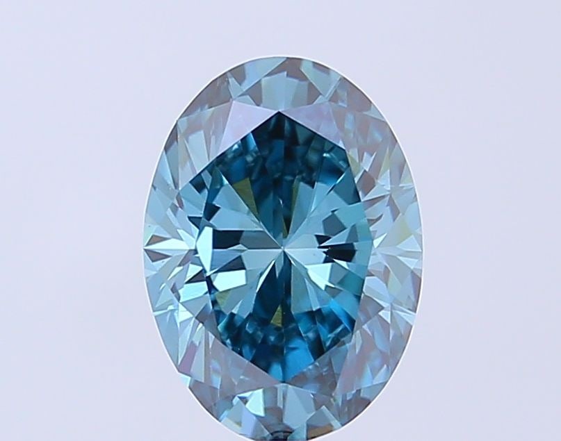 Loose Diamond - OVAL 2.1ct Fancy Vivid Blue VVS2: Loose Diamond - OVAL 2.1ct Fancy Vivid Blue VVS2 Source: This is a real non-mined Diamond that has been grown in a lab Shape: OVAL Carats: 2.1 Color: Fancy Vivid Blue Certification: IGI Video: