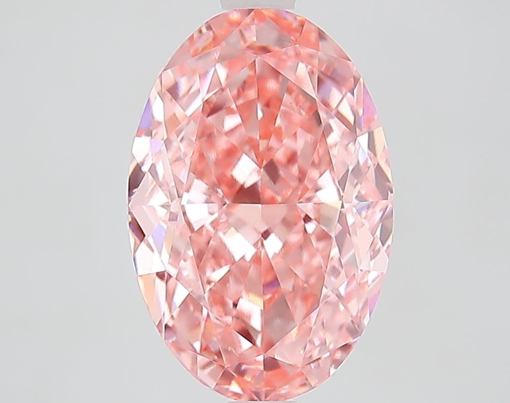 Loose Diamond - OVAL 4.01ct Fancy Vivid Pink VVS2: Loose Diamond - OVAL 4.01ct Fancy Vivid Pink VVS2 Source: This is a real non-mined Diamond that has been grown in a lab Shape: OVAL Carats: 4.01 Color: Fancy Vivid Pink Certification: IGI Video: