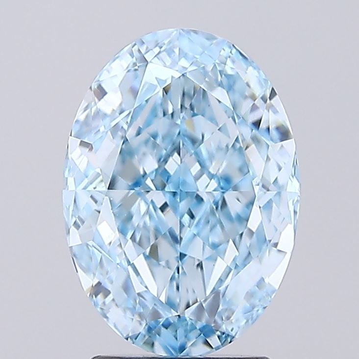 Loose Diamond - OVAL 3.01ct Fancy Vivid Blue VVS2: Loose Diamond - OVAL 3.01ct Fancy Vivid Blue VVS2 Source: This is a real non-mined Diamond that has been grown in a lab Shape: OVAL Carats: 3.01 Color: Fancy Vivid Blue Certification: IGI Video: