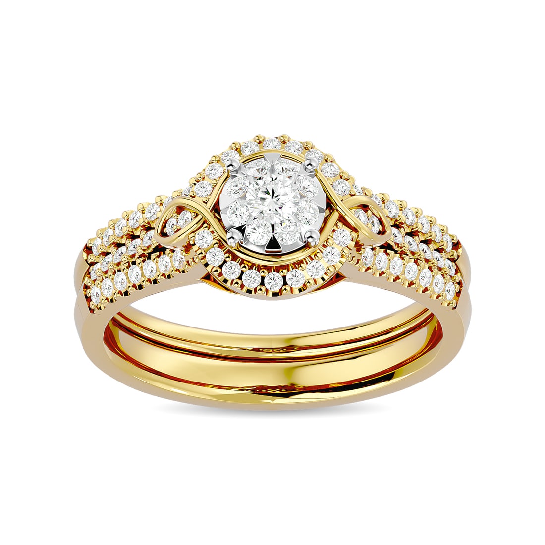 Diamond 1/2 Ct.tw Bridal Ring in 14K Yellow Gold (1 of 4)