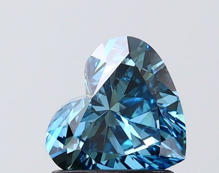 Loose Diamond - HEART 1.11ct Fancy Vivid Blue SI1: Loose Diamond - HEART 1.11ct Fancy Vivid Blue SI1 Source: This is a real non-mined Diamond that has been grown in a lab Shape: HEART Carats: 1.11 Color: Fancy Vivid Blue Certification: IGI Video: