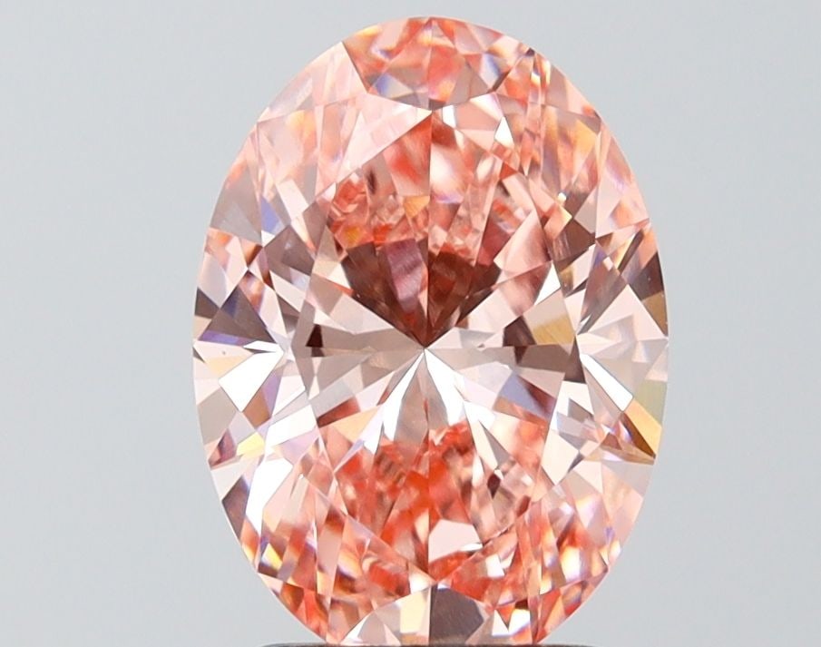 Loose Diamond - OVAL 2.5ct Fancy Vivid Pink VVS2: Loose Diamond - OVAL 2.5ct Fancy Vivid Pink VVS2 Source: This is a real non-mined Diamond that has been grown in a lab Shape: OVAL Carats: 2.5 Color: Fancy Vivid Pink Certification: IGI Video: