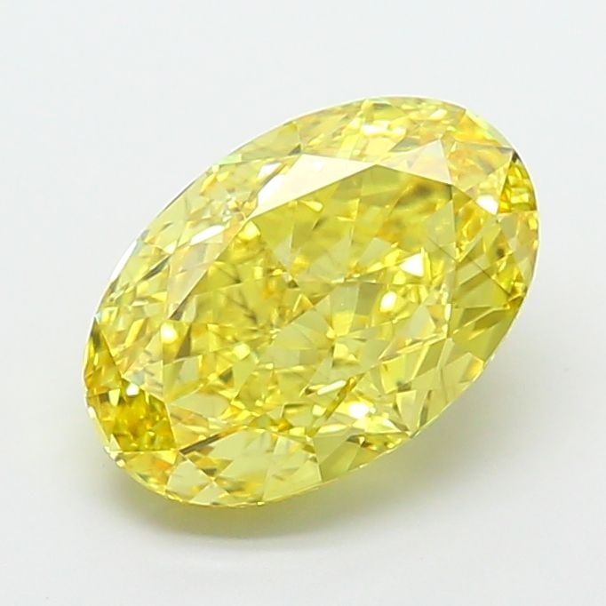 Loose Diamond - OVAL 5.03ct Fancy Vivid Yellow SI1: Loose Diamond - OVAL 5.03ct Fancy Vivid Yellow SI1 Source: This is a real non-mined Diamond that has been grown in a lab Shape: OVAL Carats: 5.03 Color: Fancy Vivid Yellow Certification: IGI Video:
