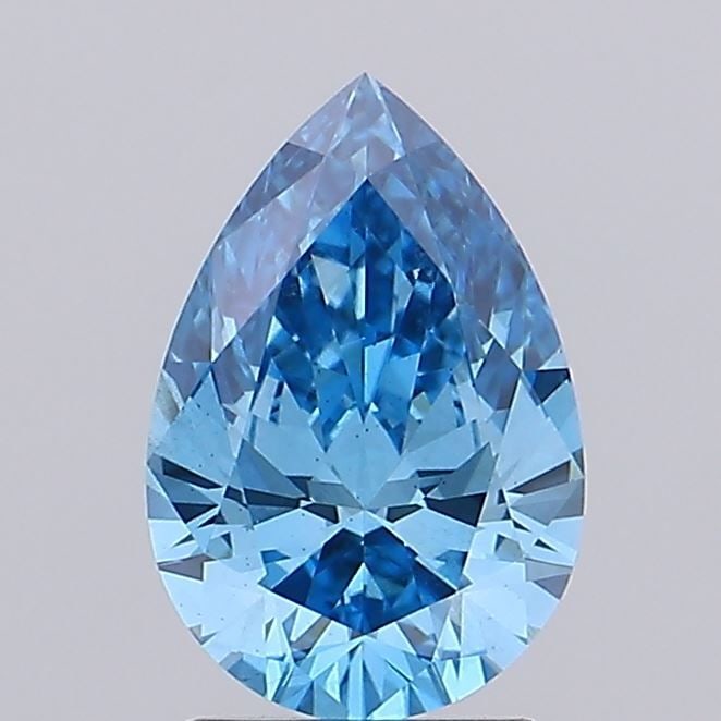 Loose Diamond - PEAR 1.72ct Fancy Vivid Blue VS2: Loose Diamond - PEAR 1.72ct Fancy Vivid Blue VS2 Source: This is a real non-mined Diamond that has been grown in a lab Shape: PEAR Carats: 1.72 Color: Fancy Vivid Blue Certification: IGI Video: