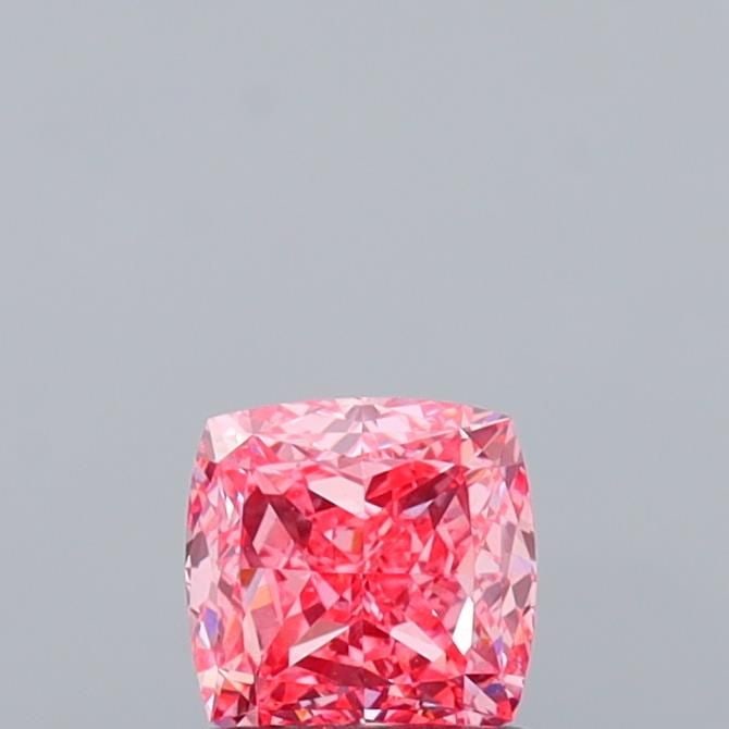Loose Diamond - CUSHION MODIFIED 0.92ct Fancy Vivid Pink VS1: Loose Diamond - CUSHION MODIFIED 0.92ct Fancy Vivid Pink VS1 Source: This is a real non-mined Diamond that has been grown in a lab Shape: CUSHION MODIFIED Carats: 0.92 Color: Fancy Vivid Pink Certific