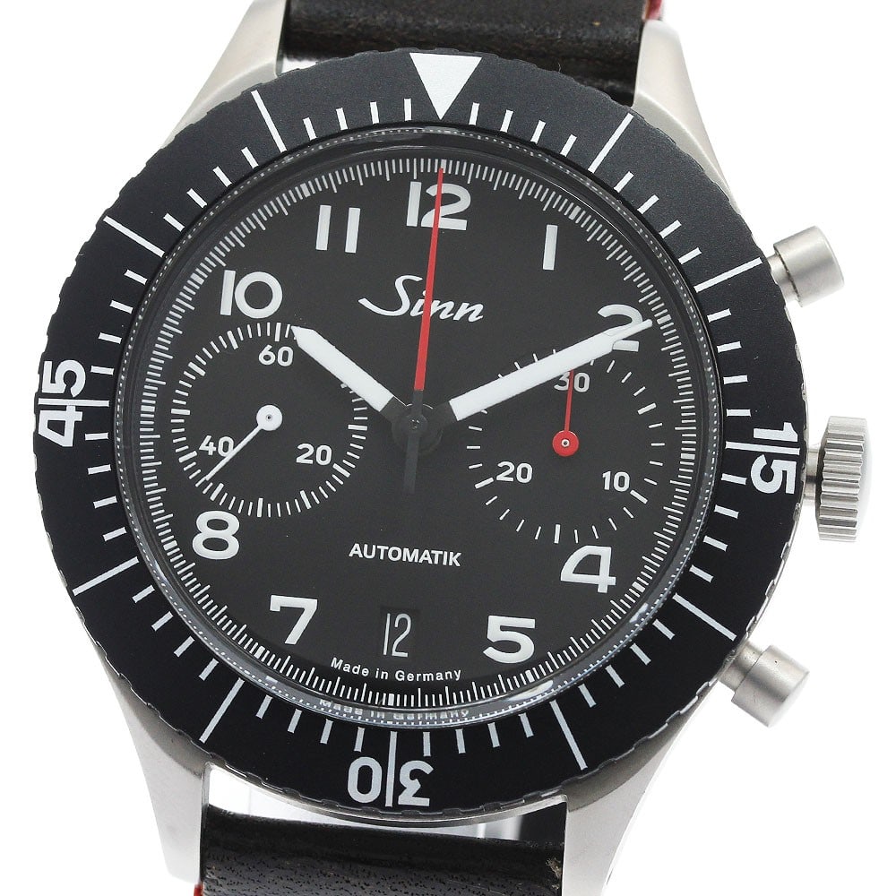 Sinn 158 automatic chronograph wristwatch black dial limited edition 500: Sinn 158 automatic chronograph wristwatch black dial limited edition 500 Sinn 158 Limited Edition chronograph men's wristwatch with an automatic movement and black dial. This stainless steel watch fea