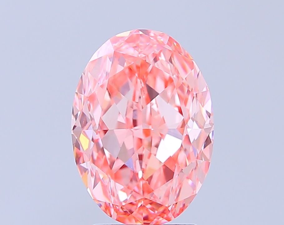 Loose Diamond - OVAL 4.01ct Fancy Vivid Pink VS1: Loose Diamond - OVAL 4.01ct Fancy Vivid Pink VS1 Source: This is a real non-mined Diamond that has been grown in a lab Shape: OVAL Carats: 4.01 Color: Fancy Vivid Pink Certification: IGI Video:
