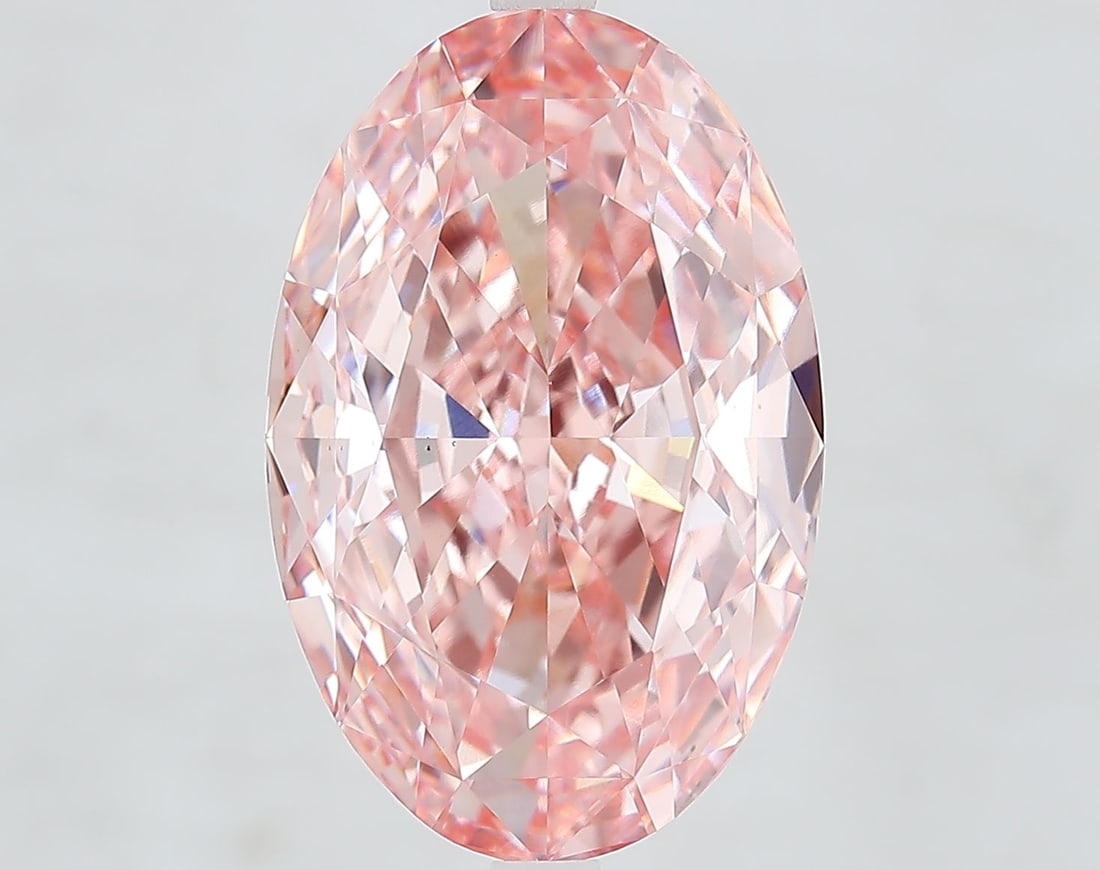 Loose Diamond - OVAL 9.57ct Fancy Vivid Pink VS1: Loose Diamond - OVAL 9.57ct Fancy Vivid Pink VS1 Source: This is a real non-mined Diamond that has been grown in a lab Shape: OVAL Carats: 9.57 Color: Fancy Vivid Pink Certification: IGI Video: