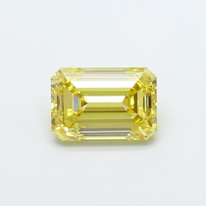 Loose Diamond - EMERALD 0.92ct Fancy Yellow VVS2: Loose Diamond - EMERALD 0.92ct Fancy Yellow VVS2 Source: This is a real non-mined Diamond that has been grown in a lab Shape: EMERALD Carats: 0.92 Color: Fancy Yellow Certification: IGI Video: