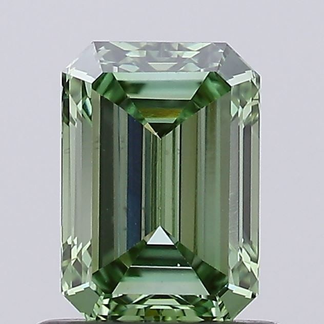 Loose Diamond - EMERALD 0.85ct Fancy Vivid Green VS1: Loose Diamond - EMERALD 0.85ct Fancy Vivid Green VS1 Source: This is a real non-mined Diamond that has been grown in a lab Shape: EMERALD Carats: 0.85 Color: Fancy Vivid Green Certification: IGI Video