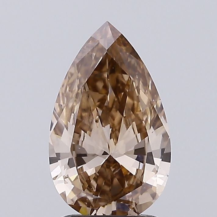 Loose Diamond - PEAR 0.98ct Fancy Brown VS1: Loose Diamond - PEAR 0.98ct Fancy Brown VS1 Source: This is a real non-mined Diamond that has been grown in a lab Shape: PEAR Carats: 0.98 Color: Fancy Brown Certification: IGI Video: Video Link The