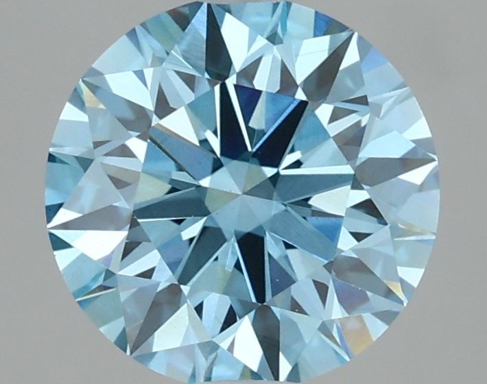 Ideal Loose Diamond - ROUND 2.02ct Fancy Vivid Blue VS1: Ideal Loose Diamond - ROUND 2.02ct Fancy Vivid Blue VS1 Source: This is a real non-mined Diamond that has been grown in a lab Shape: ROUND Carats: 2.02 Color: Fancy Vivid Blue Certification: IGI Video