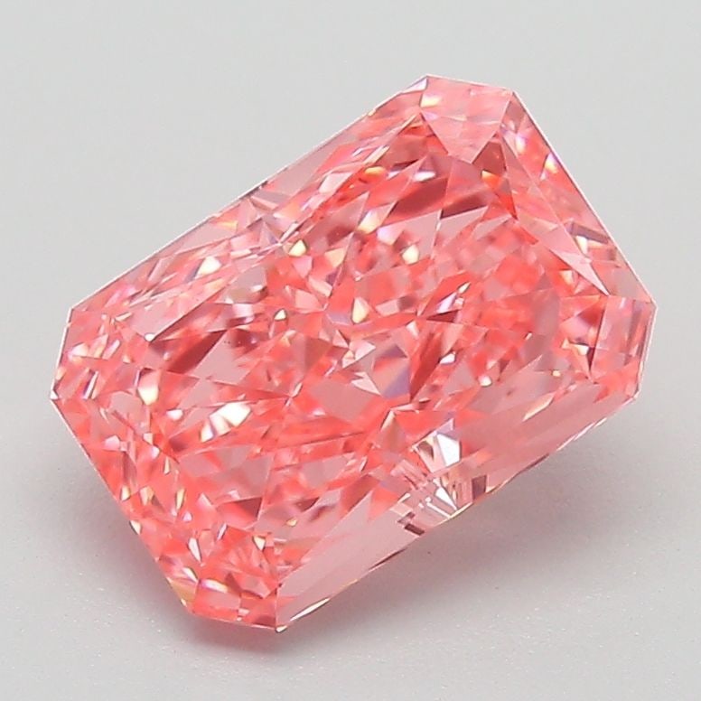 Loose Diamond - RADIANT 2.13ct Fancy Vivid Pink VS1: Loose Diamond - RADIANT 2.13ct Fancy Vivid Pink VS1 Source: This is a real non-mined Diamond that has been grown in a lab Shape: RADIANT Carats: 2.13 Color: Fancy Vivid Pink Certification: IGI The Dia
