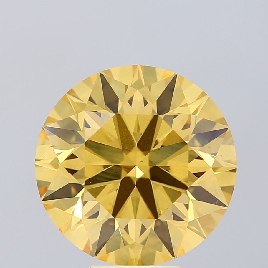 Loose Diamond - ROUND 7.04ct Fancy Vivid Yellow VS1: Loose Diamond - ROUND 7.04ct Fancy Vivid Yellow VS1 Source: This is a real non-mined Diamond that has been grown in a lab Shape: ROUND Carats: 7.04 Color: Fancy Vivid Yellow Certification: IGI Video: