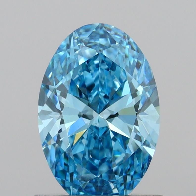 Loose Diamond - OVAL 1.03ct Fancy Vivid Blue VVS1: Loose Diamond - OVAL 1.03ct Fancy Vivid Blue VVS1 Source: This is a real non-mined Diamond that has been grown in a lab Shape: OVAL Carats: 1.03 Color: Fancy Vivid Blue Certification: IGI Video: