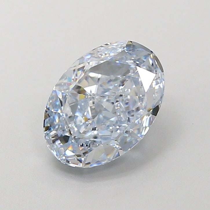 Loose Diamond - OVAL 2.0ct Fancy Blue VVS2: Loose Diamond - OVAL 2.0ct Fancy Blue VVS2 Source: This is a real non-mined Diamond that has been grown in a lab Shape: OVAL Carats: 2.0 Color: Fancy Blue Certification: IGI Video: