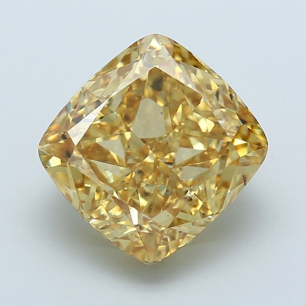 Loose Diamond - CUSHION MODIFIED 10.03ct Fancy Vivid Yellow VS2: Loose Diamond - CUSHION MODIFIED 10.03ct Fancy Vivid Yellow VS2 Source: This is a real non-mined Diamond that has been grown in a lab Shape: CUSHION MODIFIED Carats: 10.03 Color: Fancy Vivid Yellow Ce