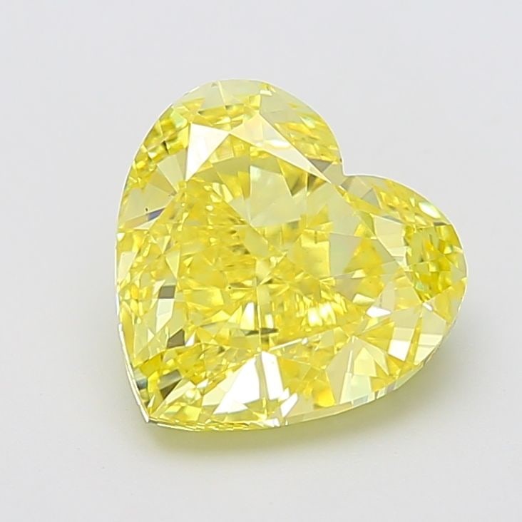 Loose Diamond - HEART 4.56ct Fancy Vivid Yellow VS1: Loose Diamond - HEART 4.56ct Fancy Vivid Yellow VS1 Source: This is a real non-mined Diamond that has been grown in a lab Shape: HEART Carats: 4.56 Color: Fancy Vivid Yellow Certification: IGI Video: