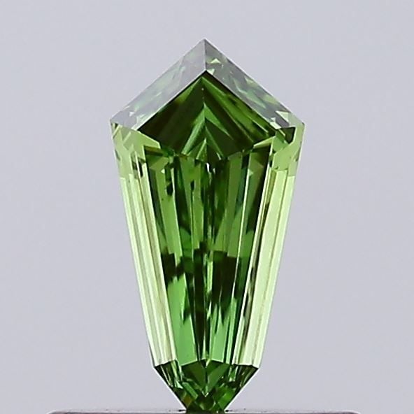Loose Diamond - SHIELD 0.36ct Fancy Vivid Green VVS2: Loose Diamond - SHIELD 0.36ct Fancy Vivid Green VVS2 Source: This is a real non-mined Diamond that has been grown in a lab Shape: SHIELD Carats: 0.36 Color: Fancy Vivid Green Certification: IGI Video: