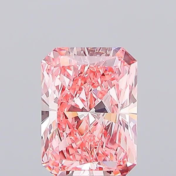 Loose Diamond - RADIANT 3.03ct Fancy Vivid Pink VS1: Loose Diamond - RADIANT 3.03ct Fancy Vivid Pink VS1 Source: This is a real non-mined Diamond that has been grown in a lab Shape: RADIANT Carats: 3.03 Color: Fancy Vivid Pink Certification: IGI Video: